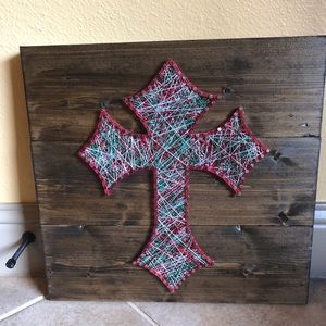 christmas cross string art